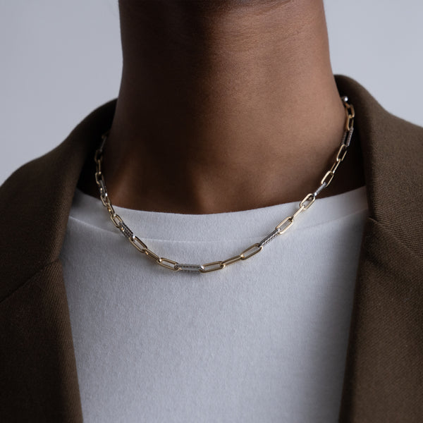 Paperclip Diamond Necklace - Aspen Factor
