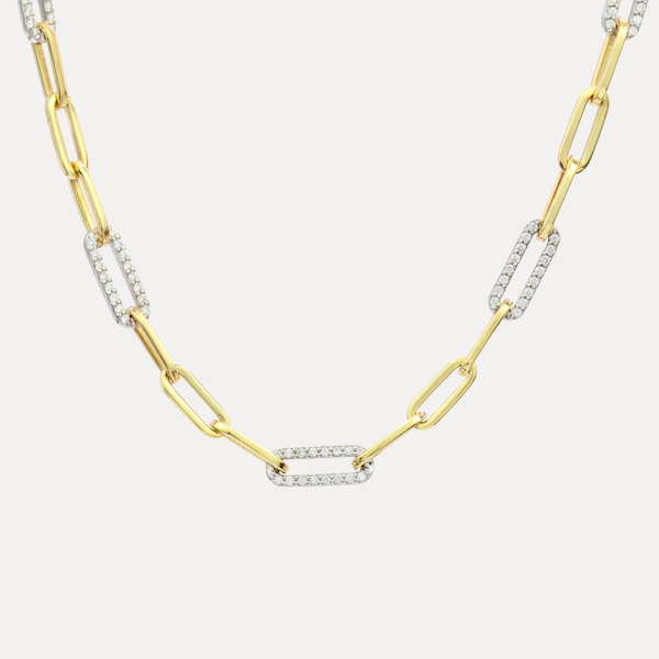 Paperclip Diamond Necklace - Aspen Factor