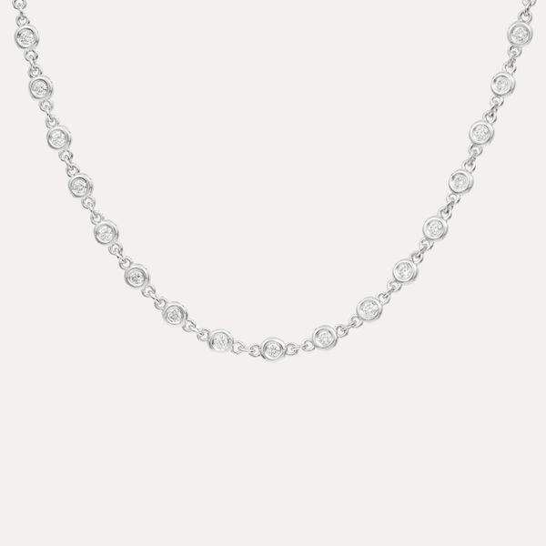 Bezel Set Multi Diamond Necklace - Aspen Factor